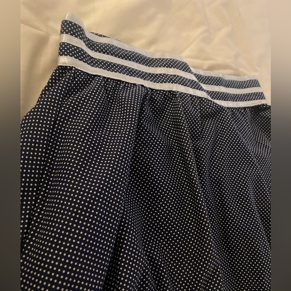 Navy & White polka dot Midi skirt (very high waist) - size M - Picture 4 of 5